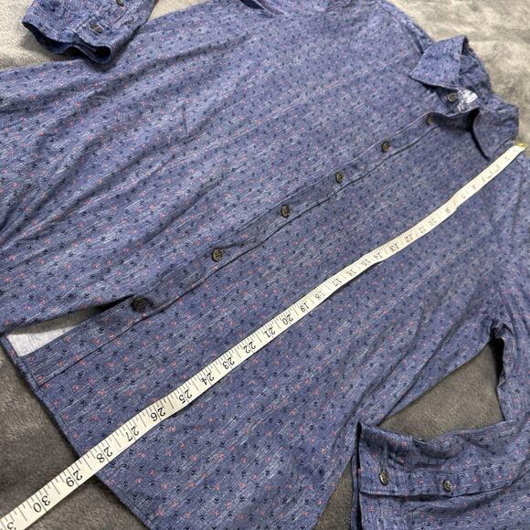 Johnnie-O Mens Large Shirt Blue Featherweight‎ Long Sleeve Button Down - Picture 5 of 6